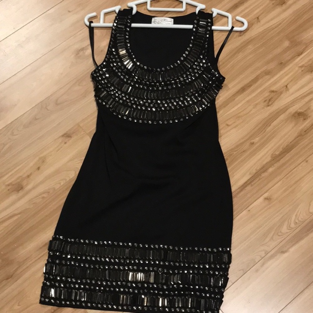 Mizumi black party dress.